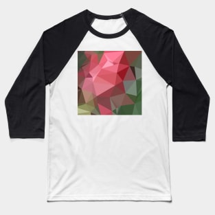 Congo Pink Abstract Low Polygon Background Baseball T-Shirt